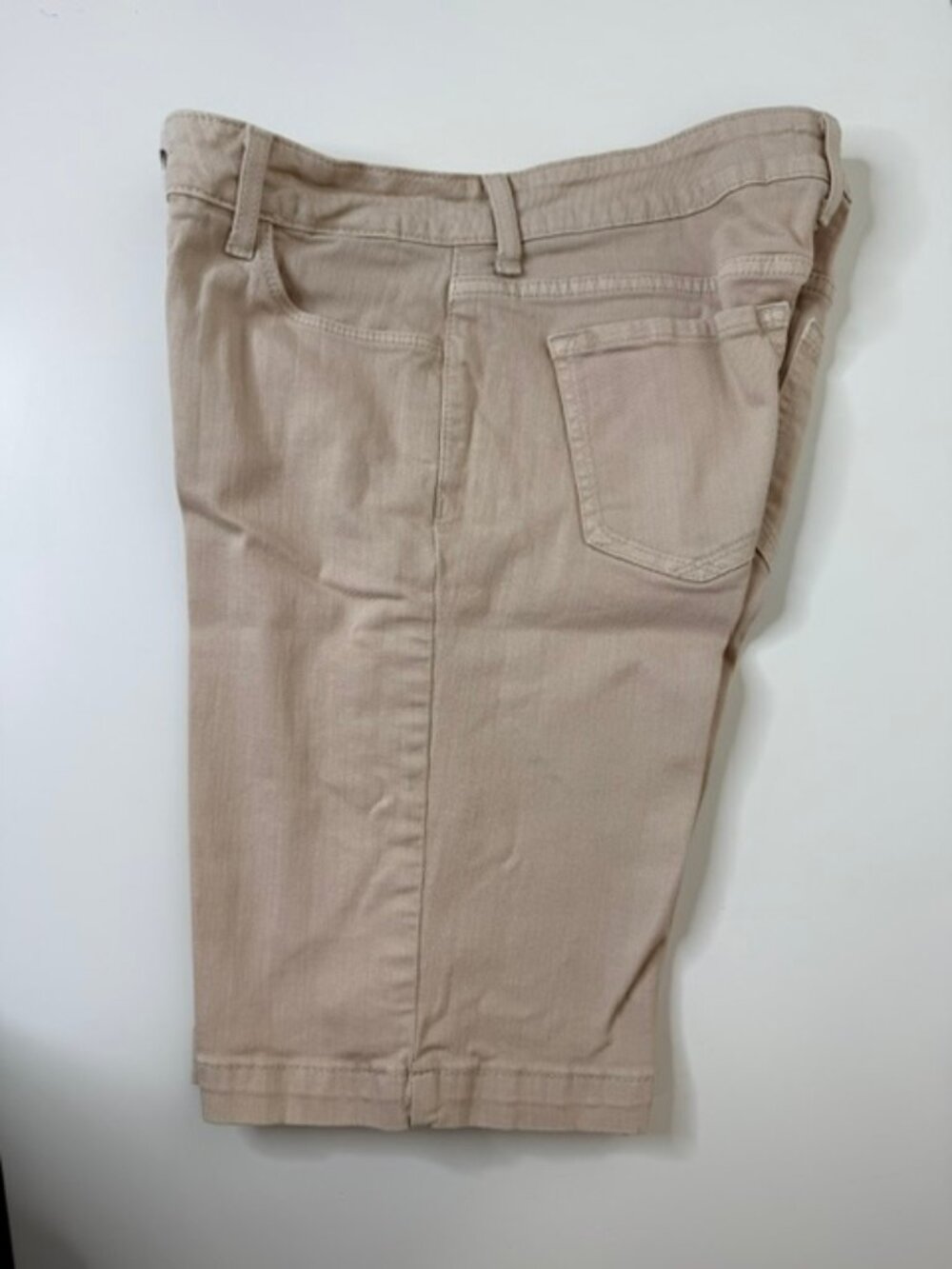 Light-Tan Stretch-Denim Shorts from NYDJ - Picture 5 of 11